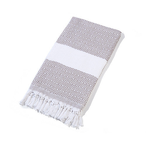 Turkish fringed beach towel