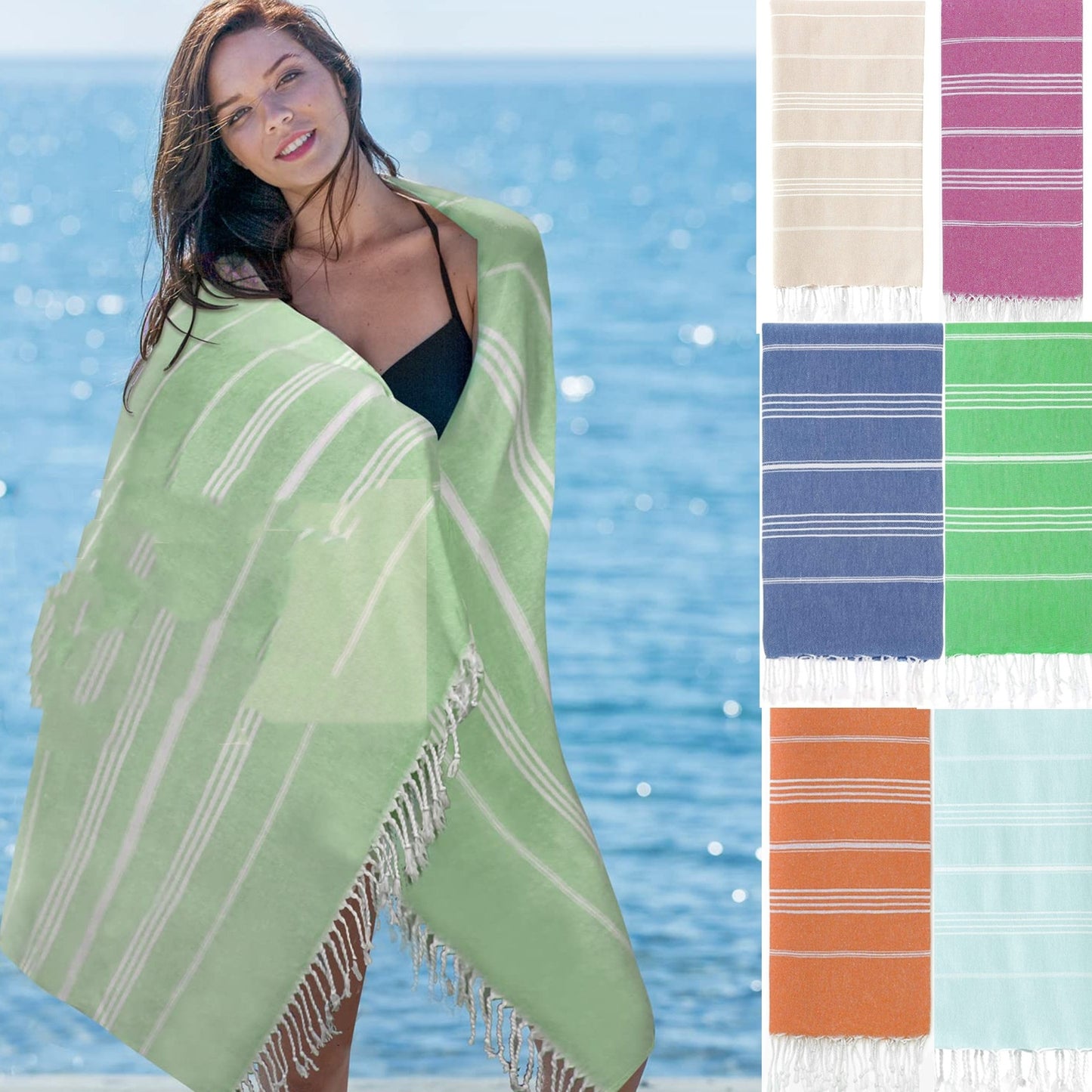 Non-stick Sand Tassel Beach Towel